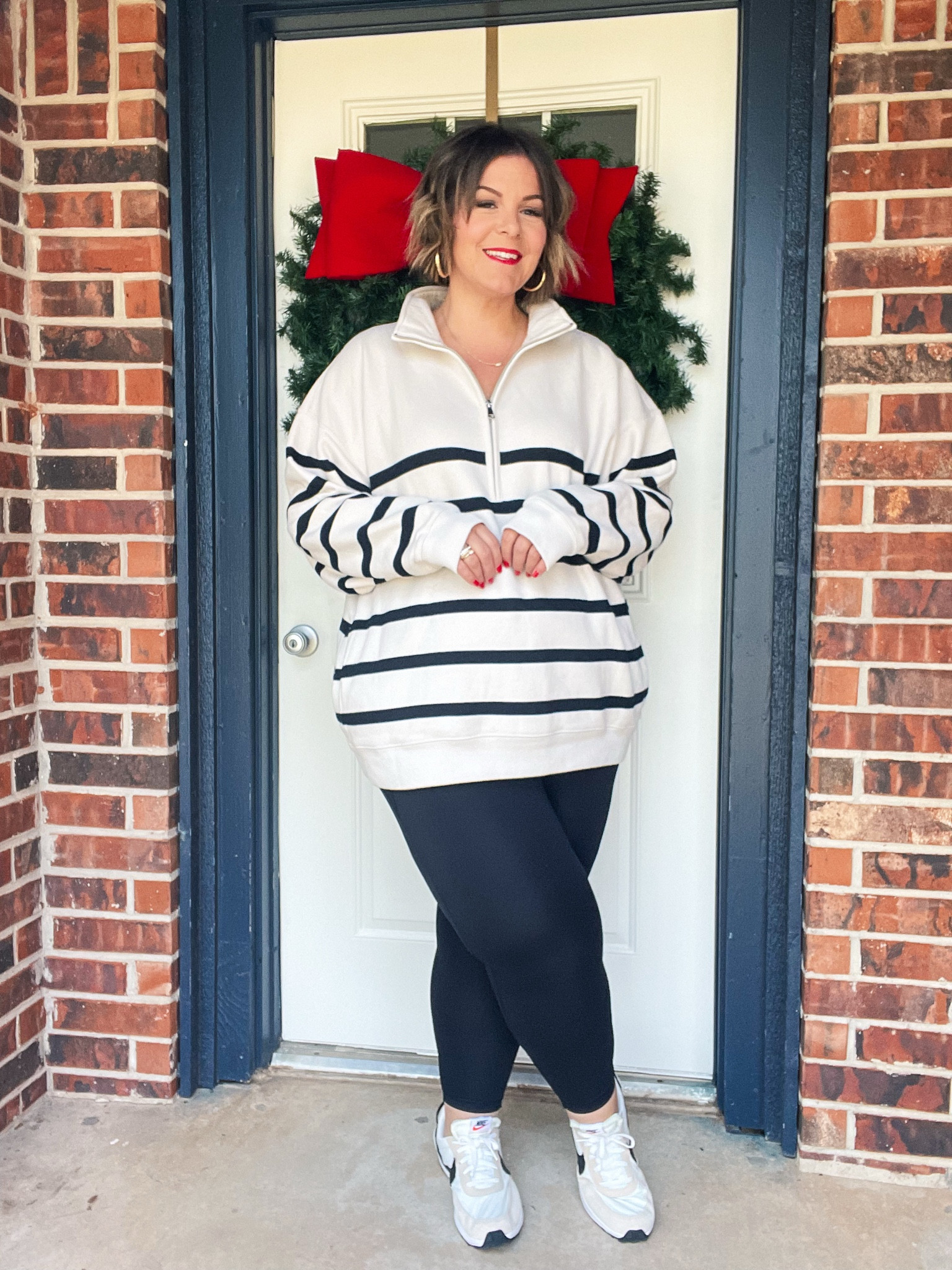 This Abercrombie half zip is on sale and comes in tons of colors! I love the longer length for leggings and it couldn’t be softer. Wearing the XXL. Leggings are my favorite Spanx Booty Boost. 

#LTKSaleAlert #LTKPlusSize #LTKFindsUnder100