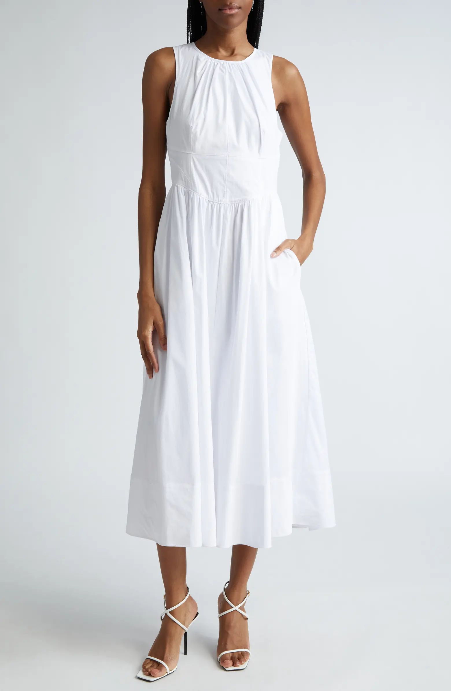 Cinq à Sept Benita Sleeveless Cotton Blend Dress | Nordstrom | Nordstrom
