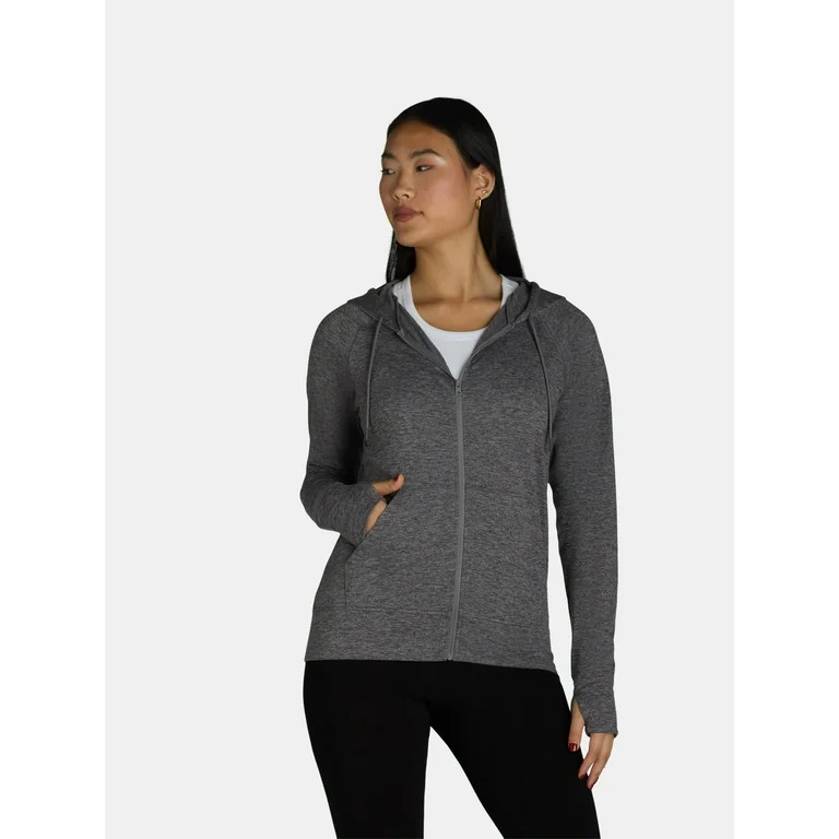 Athletic Works Women’s and Women's Plus ButterCore Zip-Up Hoodie with Long Sleeves, Sizes XS-4X | Walmart (US)