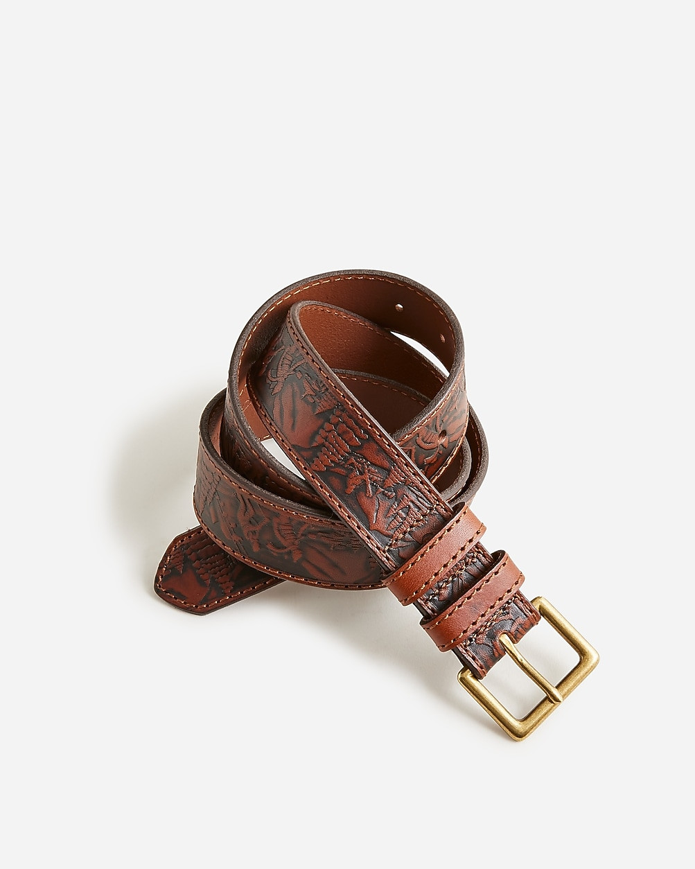 Embossed Italian leather belt | J. Crew US