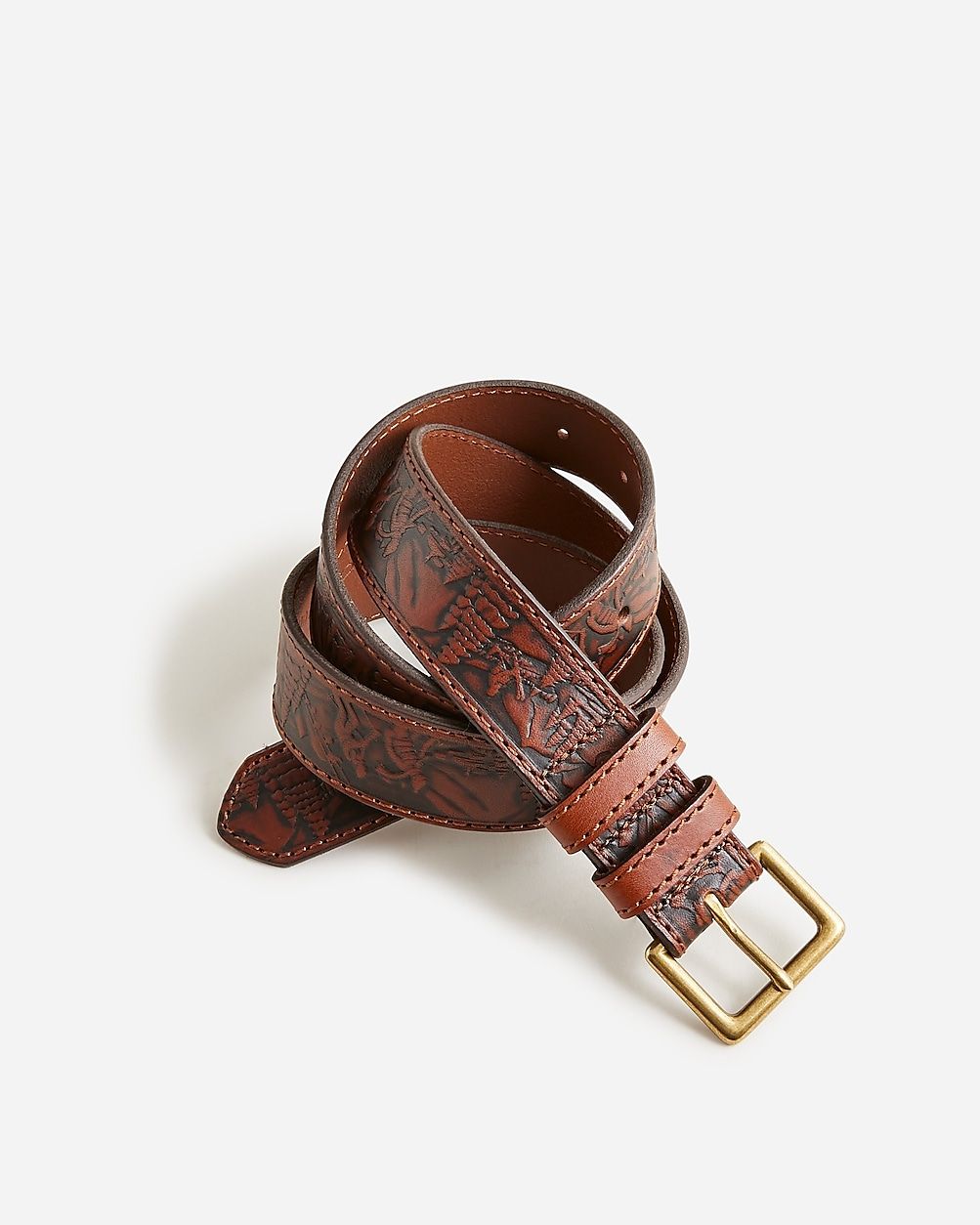 Embossed Italian leather belt | J.Crew US