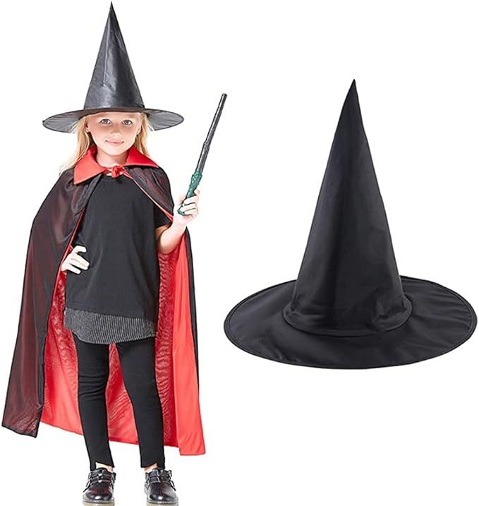 Hiagkmet 12PCS Halloween Witch Hats Witch Costume Accessory, Black Witch Hat for Halloween Party ... | Amazon (CA)