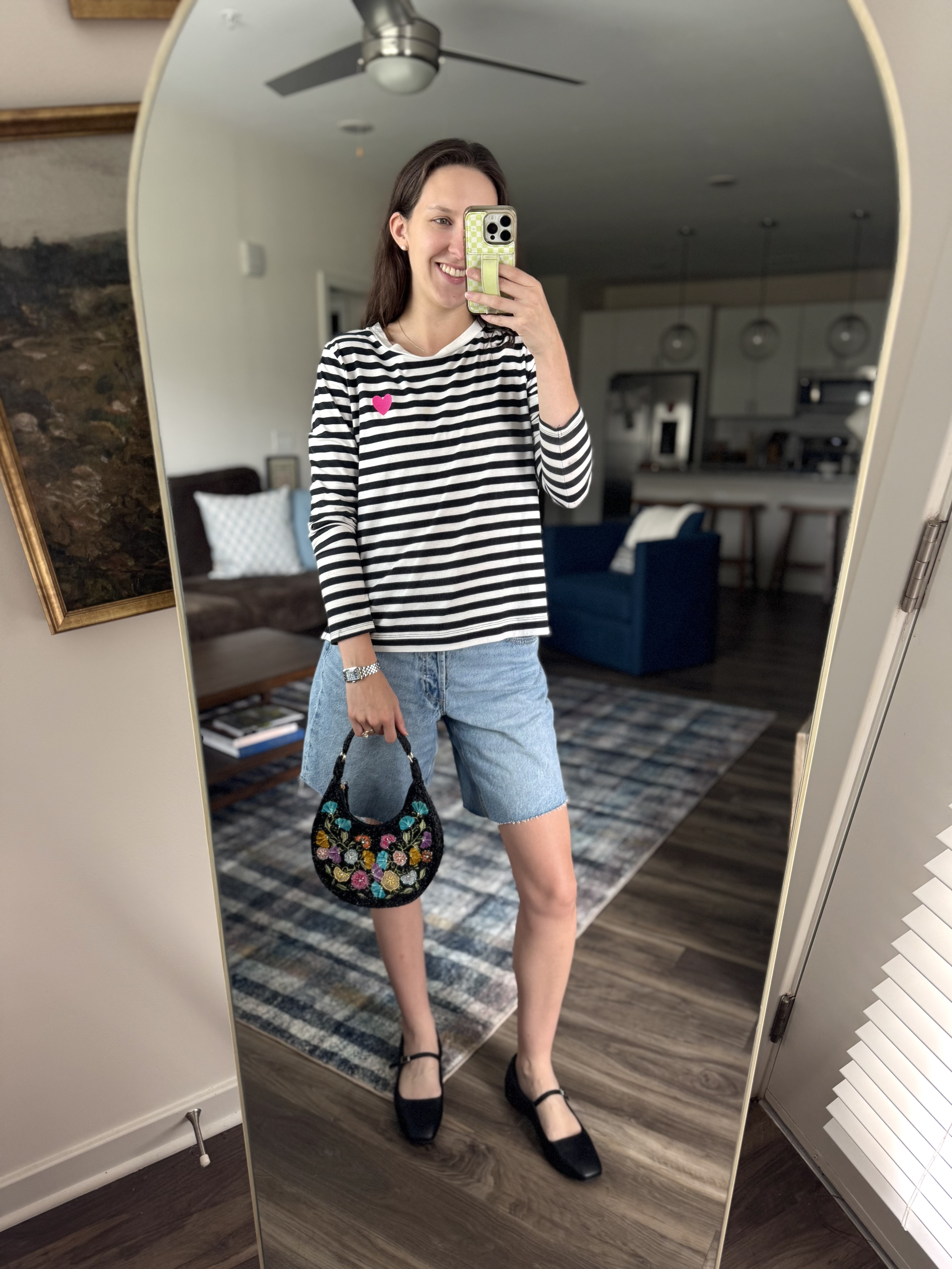 How I styled Bermuda shorts for summer. Bag was a random Ross find that I am obsessed with  

#LTKSummerEdit #LTKFindsUnder100 #LTKStyleTip