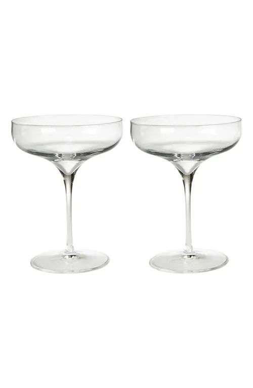 Luigi Bormioli Luigi Bormiolo Vinea Moscato/Spumante Set of 2 Coupe Glasses in Clear at Nordstrom | Nordstrom