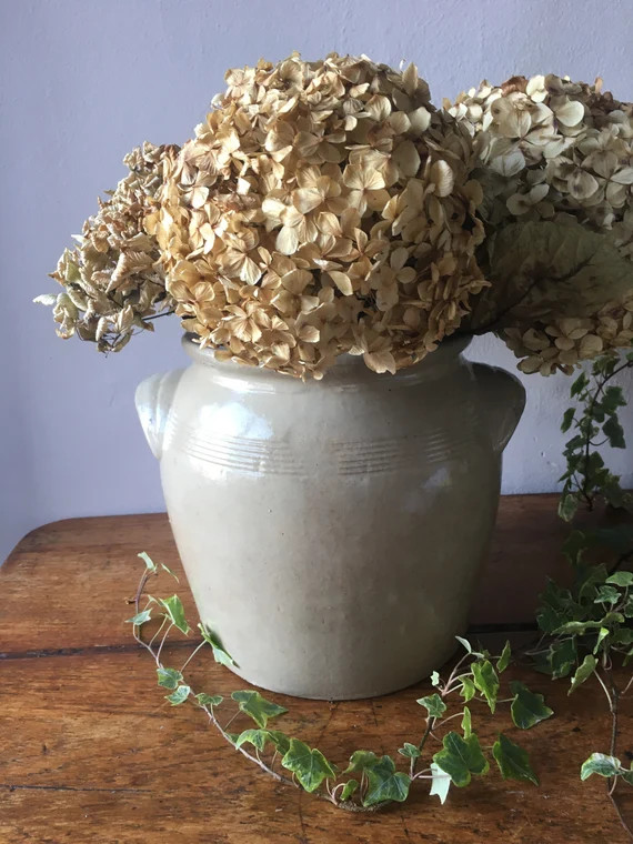 French Antique Grey Glazed Stoneware Confit Pot  Rustic - Etsy | Etsy (US)