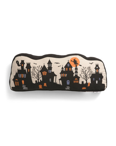 12x32 Shaped Haunted Village Shaped Pillow | TJ Maxx