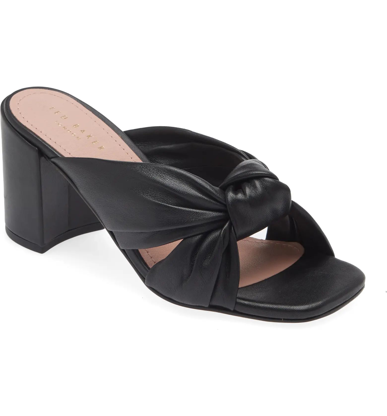 Shennly Knotted Block Heel Slide Sandal (Women) | Nordstrom