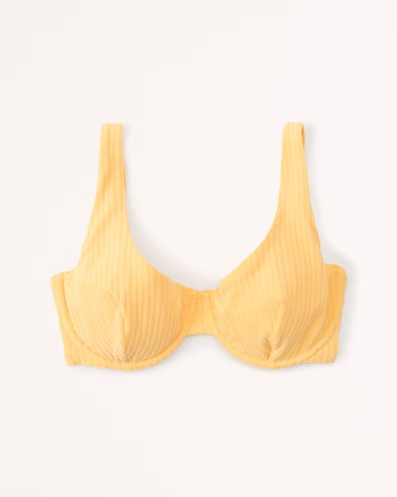 Curve Love Terry Wide Strap Underwire Bikini Top | Abercrombie & Fitch (US)