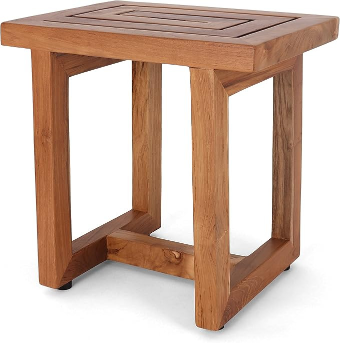 Rutledge & King Teak Shower Bench - Teak Shower Seat - Teak Wood Bathroom Stool - Corner Bench Al... | Amazon (US)