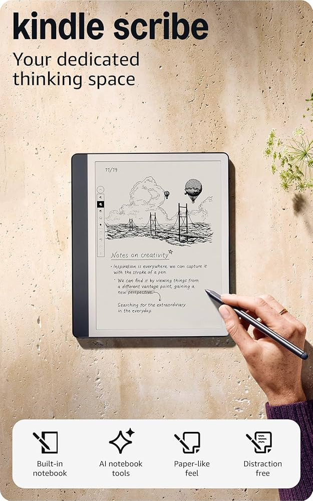 Amazon Kindle Scribe (16GB) - Your notes, documents and books, all in one place. With built-in AI... | Amazon (US)