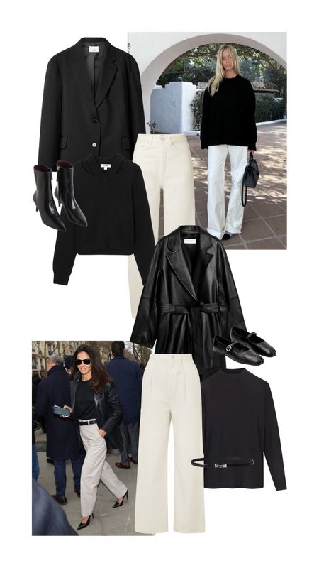How to style white jeans | Black leather jacket | white denims 

#LTKunder100 #LTKover40 #LTKstyletip
