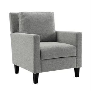 Pemberly Row Pillow Back Accent Chair in Gray | Cymax