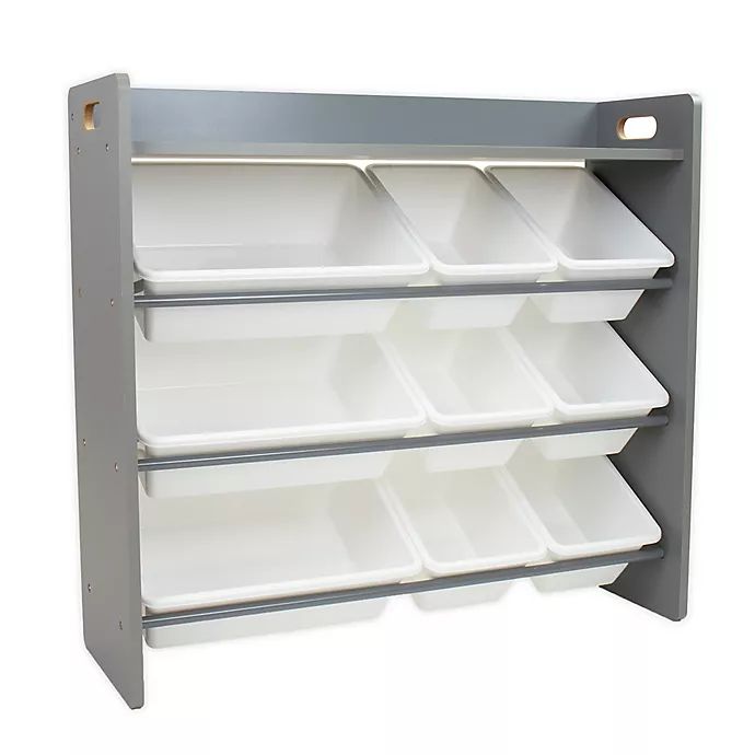 Grey Toy Organizer with Shelf and 9 Storage Bins | Bed Bath & Beyond