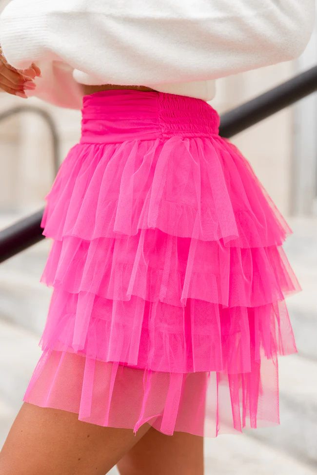 We Were In Paris Magenta Tulle Mini Skirt | Pink Lily