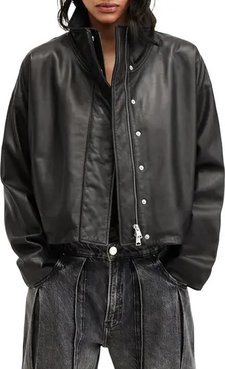AllSaints Ryder Leather Jacket | Nordstrom | Nordstrom