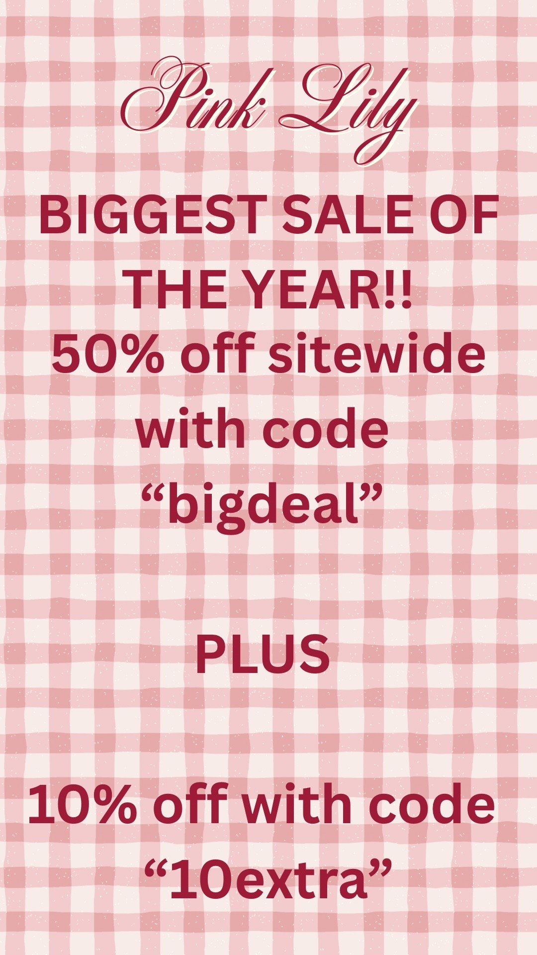 Pink Lily Black Friday sale!! 

#LTKHoliday #LTKSaleAlert #LTKCyberWeek