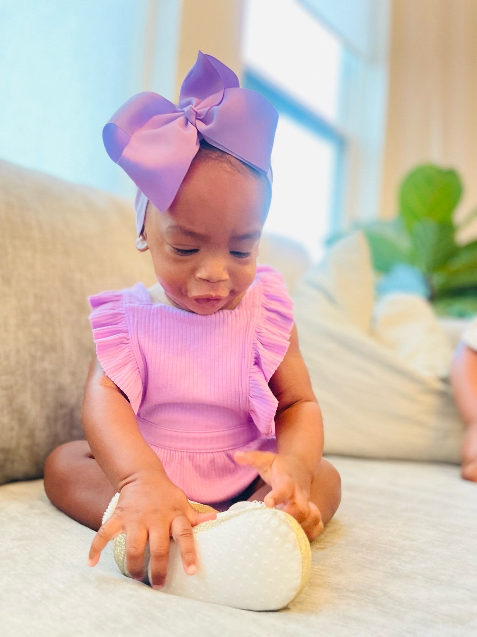 Shop this cute little romper! Shoes and bow also linked. Layla is 8 months wearing a 6-9 month! 

#LTKbump #LTKfamily #LTKkids