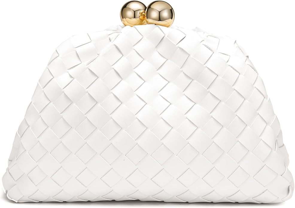 Dressy Woven Clutch Purses for Women Evening Wedding Formal Occasion,Dumpling Crossbody Shoulder ... | Amazon (US)