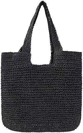 Vipost Straw Beach Tote Bag for Women Large Summer Woven Straw Bag Lightweight Foldable Shoulder ... | Amazon (US)
