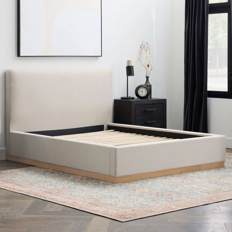 Delpha Grounded Upholstered Wood Base Bed | Wayfair North America