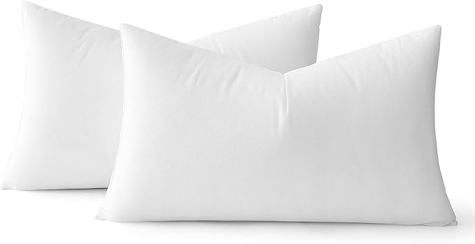 MIULEE 12x20 Pillow Inserts Set of 2, Rectangle Decorative Throw Pillow Premium Fluffy Lumbar Pil... | Amazon (US)