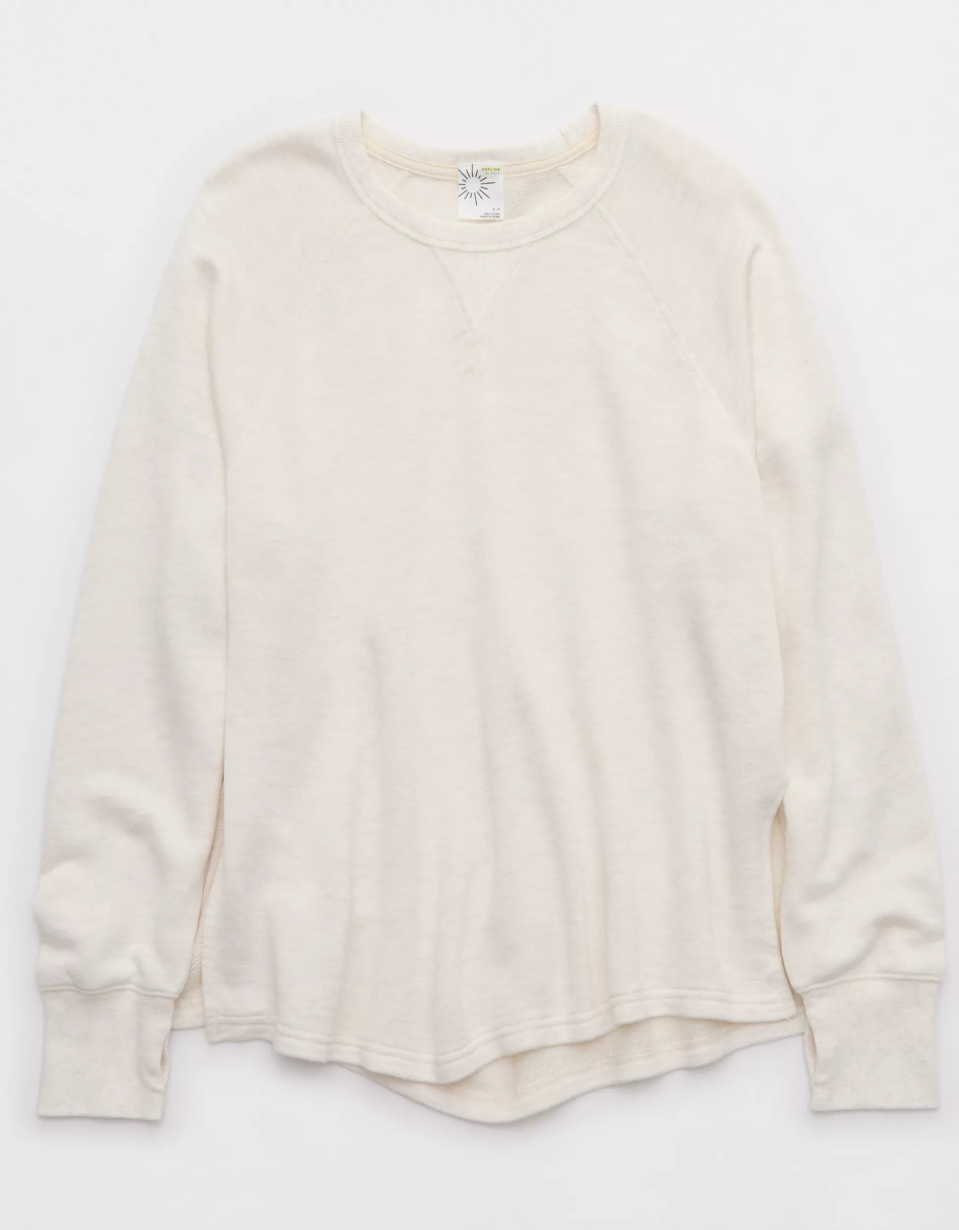 OFFLINE By Aerie Keep It 100 Terry Long Sleeve Crewneck | Aerie
