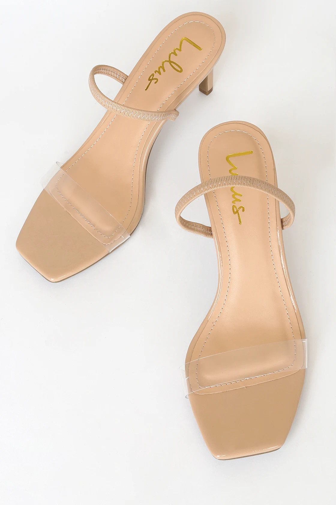 Kaylie Nude Square Toe High Heel Sandals | Lulus