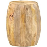Drum Stool Solid Mango Wood Vidaxl Brown | ManoMano UK