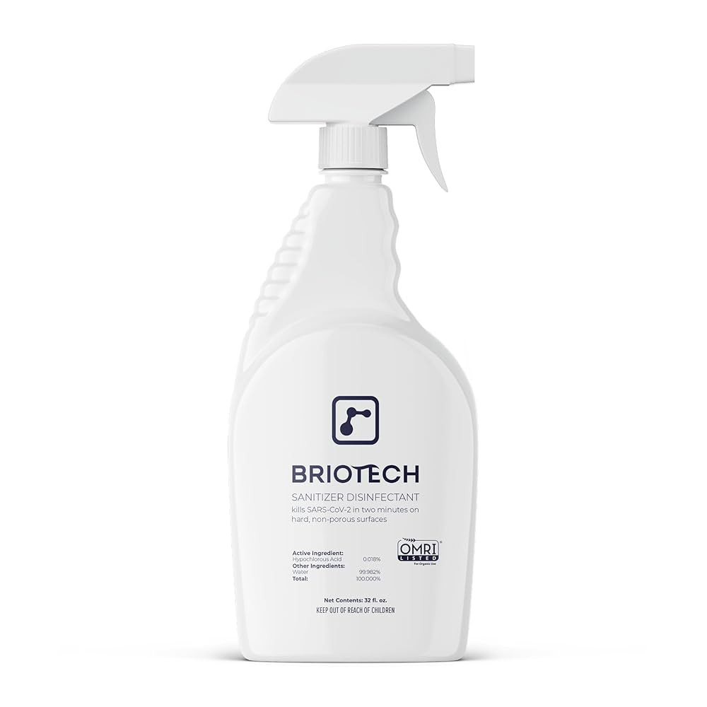 BRIOTECH Sanitizer Disinfectant Hypochlorous Spray, Kills 99.99% of Viruses & Bacteria, Eliminate... | Amazon (US)