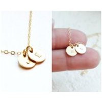 Tiny Gold Initial Necklace 1, 2 or 3 Initial Necklace, Personalized Necklace, Dainty Gold Necklace, Letter Necklace, Bridesmaid Necklace | Etsy (US)