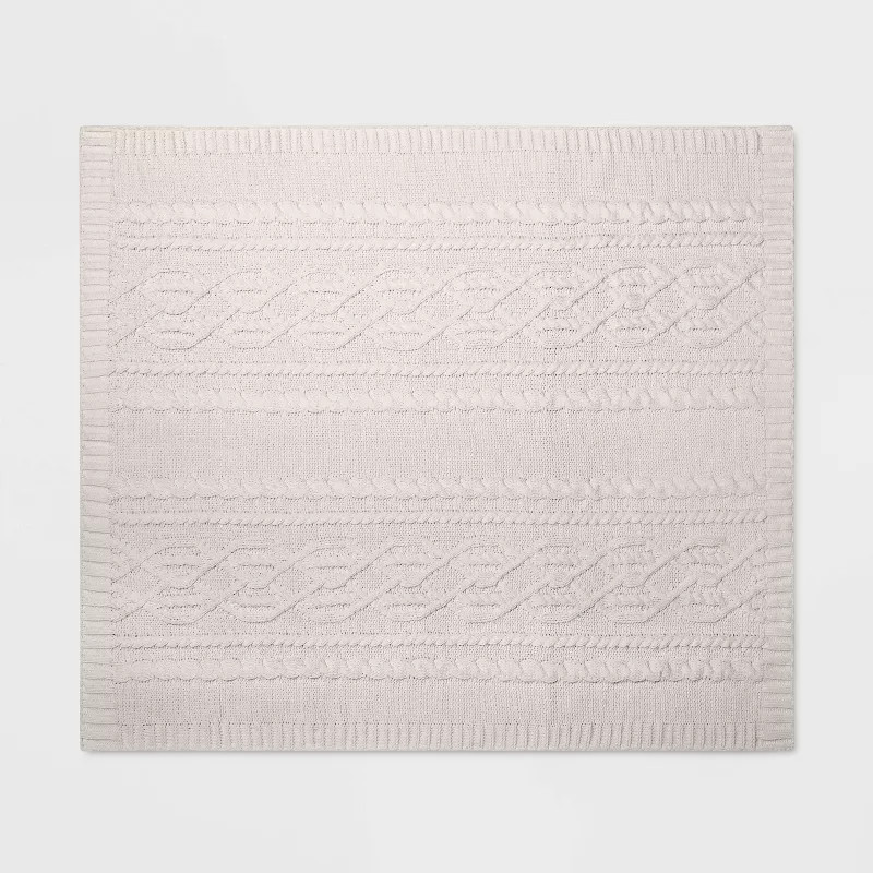 Cable Knit Chenille Throw Blanket - Threshold™ | Target