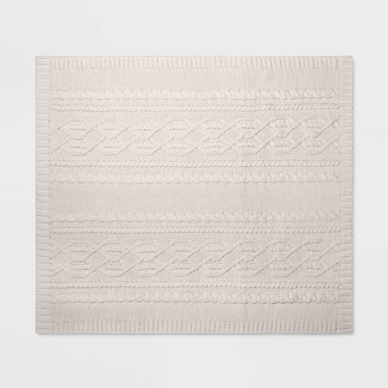 Cable Knit Chenille Throw Blanket - Threshold™ | Target