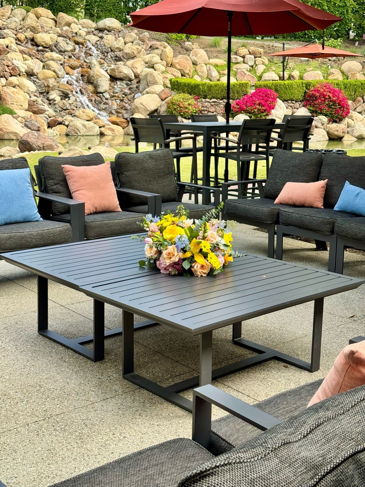 Outdoor tables, chairs, pillows, umbrellas for all summer gatherings. Entertaining begins end of this month with Memorial Day weekend! Ok

#LTKdayinmylife #LTKSeasonal #LTKHome