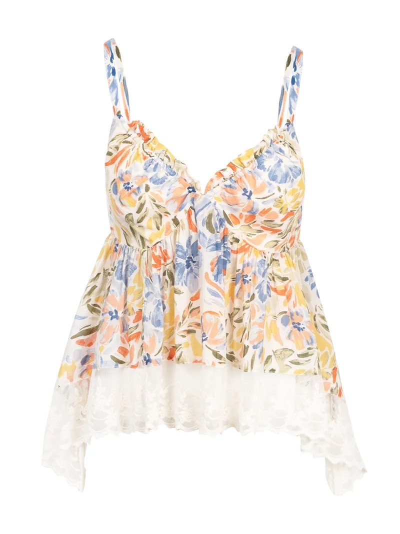 Jessica Simpson Women's Indy Hankerchief Hem Top, Sizes XS-XL - Walmart.com | Walmart (US)