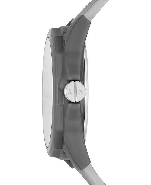 A|X Armani Exchange Men's Drexler Gray Polyurethane Strap Watch 44mm  & Reviews - Watches - Jewel... | Macys (US)
