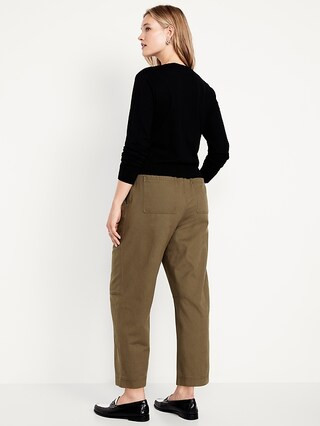 High-Waisted Barrel Ankle Pants | Old Navy (US)