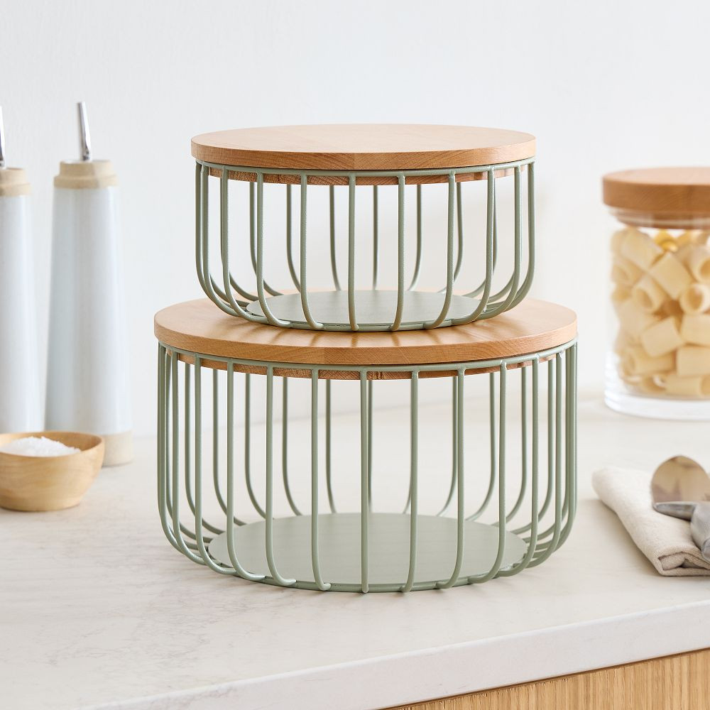 Kaloh Metal & Wood Baskets | West Elm (US)