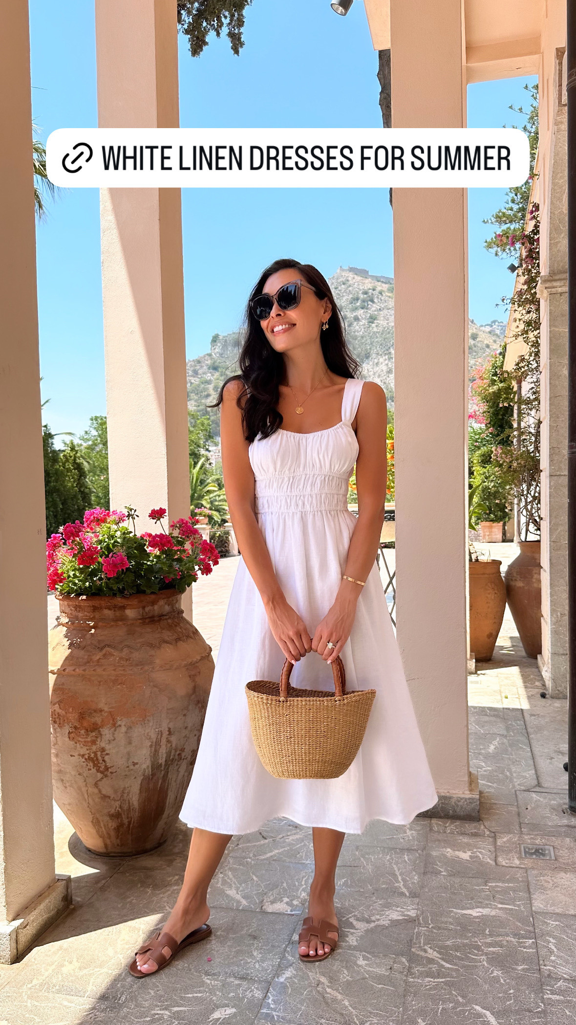 White linen dress for summer. 

#LTKSeasonal #LTKParties #LTKTravel