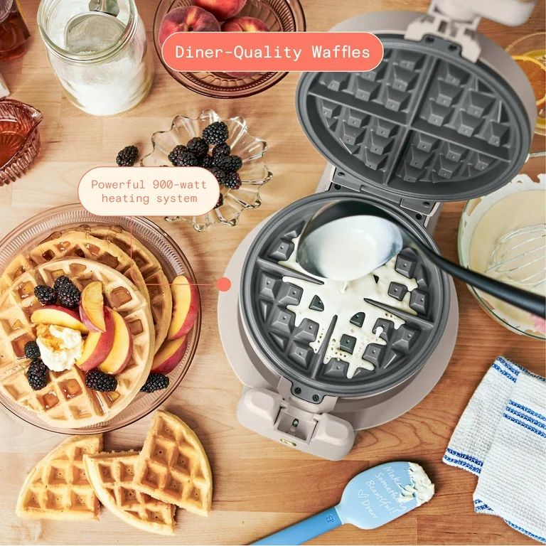 Beautiful Rotating Belgian Waffle Maker, Porcini Taupe by Drew Barrymore - Walmart.com | Walmart (US)