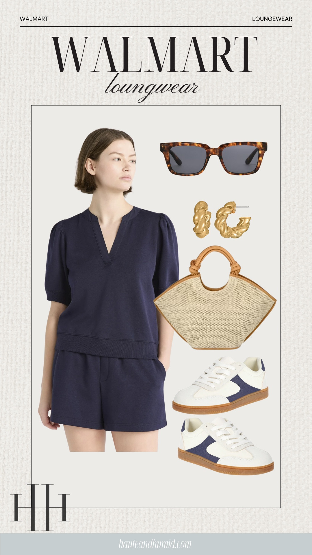 This two piece set from Walmart can be dressed up with a fun bag and earrings  

#LTKStyleTip #LTKFindsUnder50 #LTKItBag