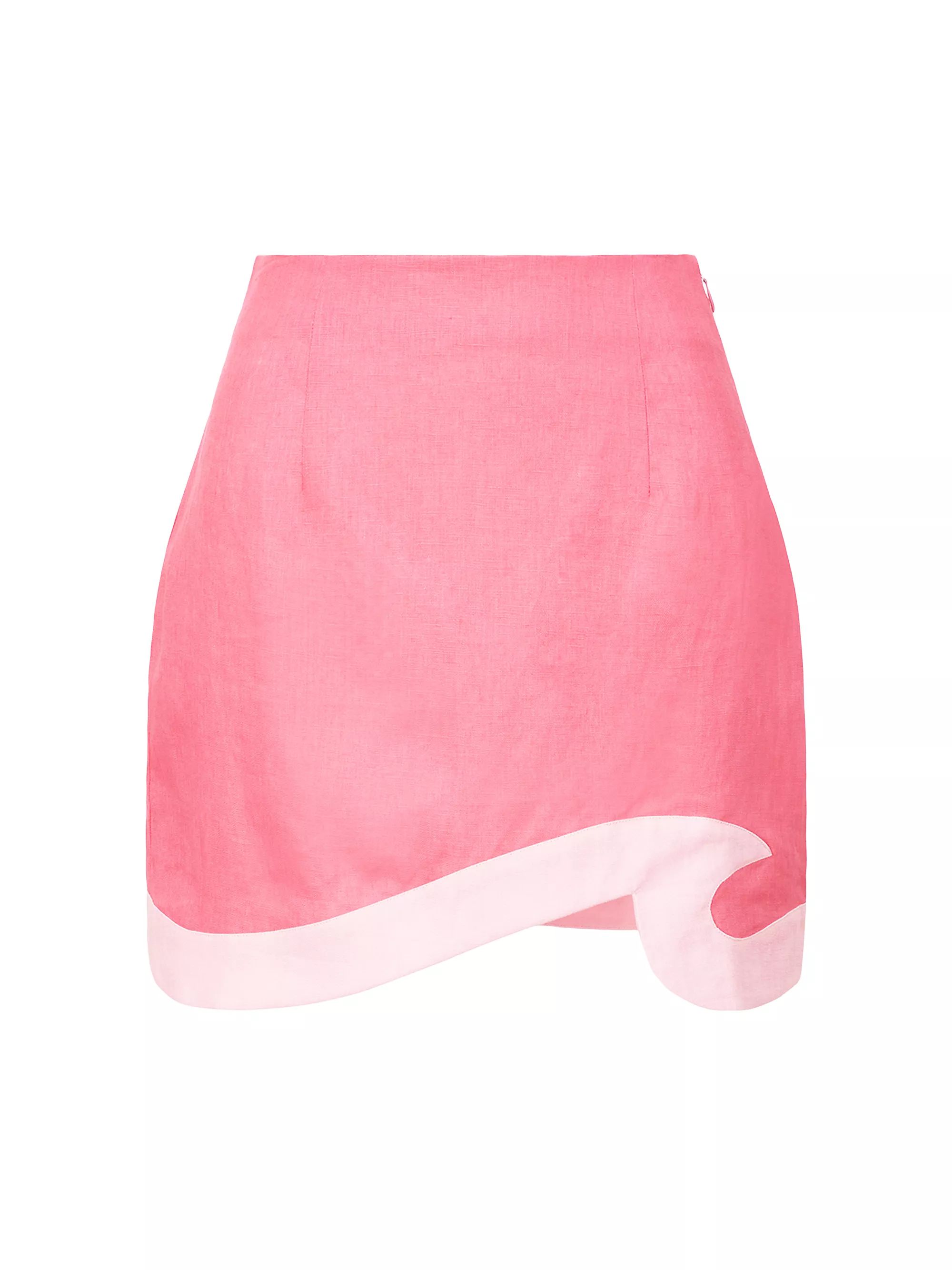 Coral Paradise Pearl PinkAll MiniOnly at SaksStaudLeandro Two-Tone Linen Miniskirt$225SELECT SIZE... | Saks Fifth Avenue