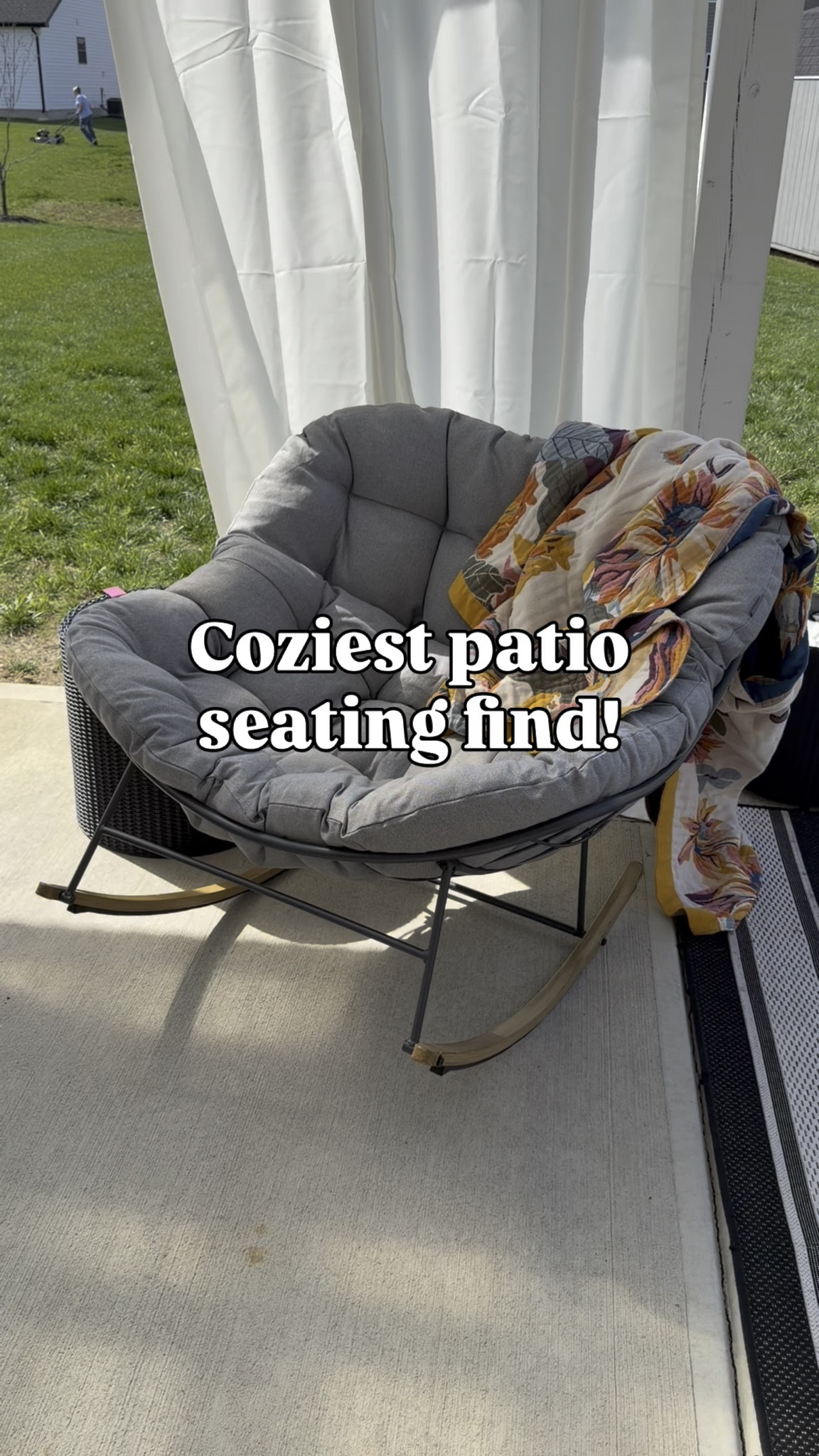 Found so many unique Amazon patio finds! This over size rocking chair is the coziest!! 

#LTKSeasonal #LTKSaleAlert #LTKHome