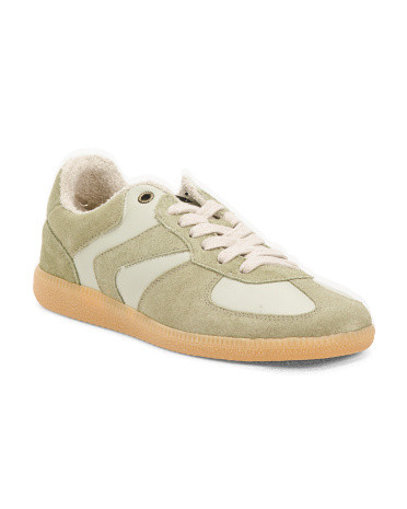 Made In Spain Suede And Leather Sneakers | TJ Maxx