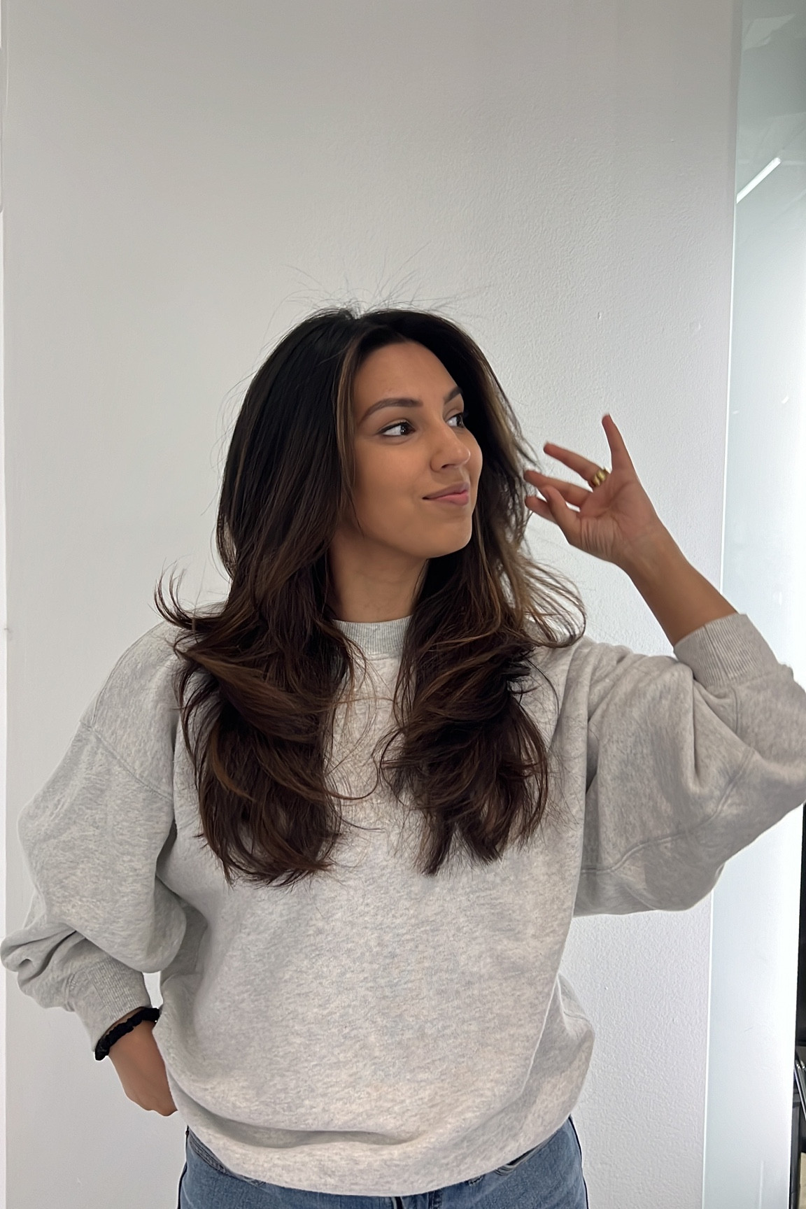 My favorite oversized sweatshirt that I want in every single color. I’m wearing a small (my usual size) but for an oversized look. 