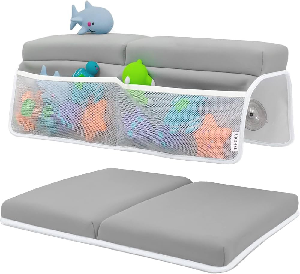 Comfortable Baby Bath Kneeler and Elbow Rest Pad Set - Thickest Bathtub Kneeler Pad with Memory F... | Amazon (US)