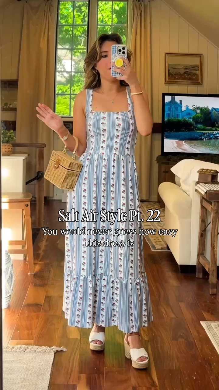This @smithandquinn dress is the perfect summer dress! Anti-wrinkle, machine washable and absolutely adorable✨

Cute summer clothes / blue dress / maxi dress / summer outfit inspiration / blue striped dress / summer staples / coastal grandmother / classic style / white heels / coastal granddaughter

#LTKgrwm #LTKootd #LTKSeasonal
