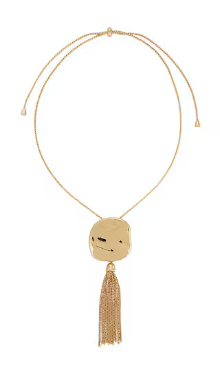 Molten Metal Tassel Necklace in Gold | Revolve Clothing (Global)