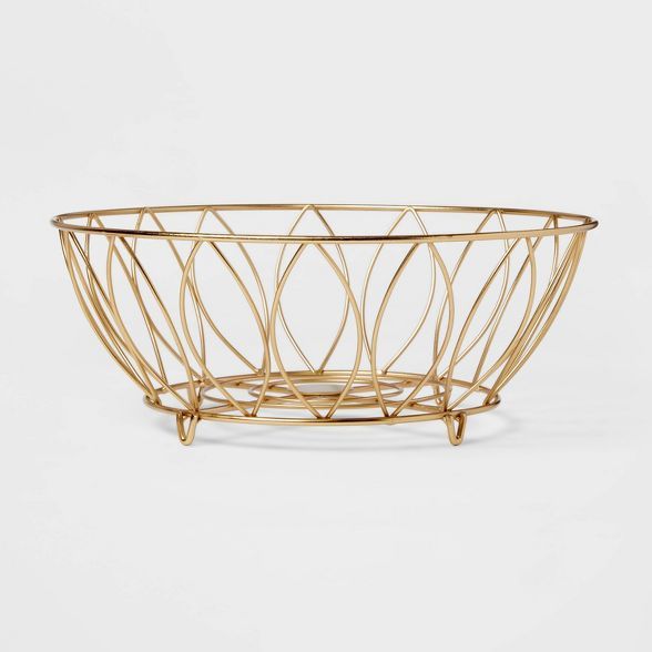 Iron Wire Fruit Basket Gold - Threshold™ | Target