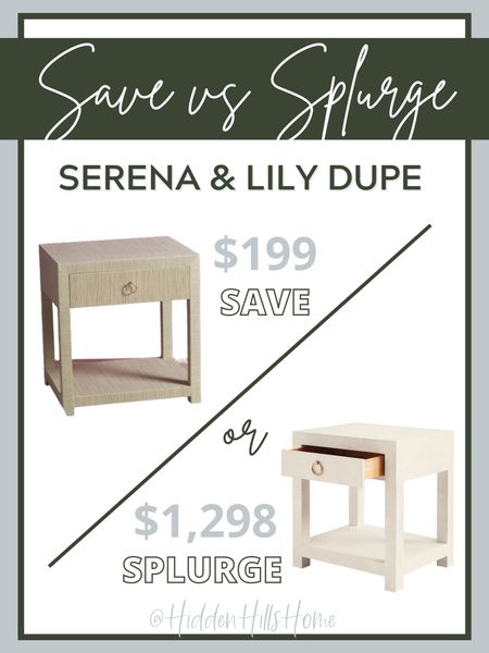 Nightstands, Serena and Lily Nightstands dupe, home decor dupe, Driftaway 1 Drawer nightstand dupe, bedroom decor, affordable home decor #nightstand #homedecor #dupe

#LTKhome #LTKsalealert