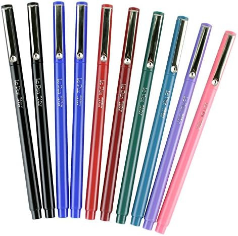 UCHIDA LePen Porous Point Pen, 1 Pack, Black, Blue, Red, Green, Pink, Lavender, Burgundy, 10 Coun... | Amazon (US)